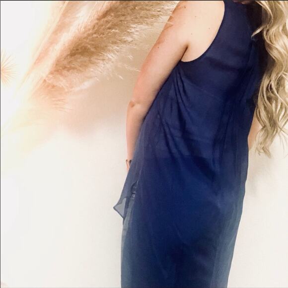 NEW ANTHROPOLOGIE Leifnotes Klara Sheer Silk High Low Button Tank Top Blouse 6 - Picture 4 of 8